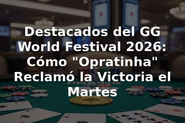 Destacados del GG World Festival 2026: Cómo "Opratinha" Reclamó la Victoria el Martes