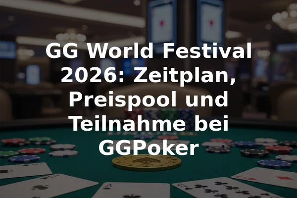 GG World Festival 2026: Zeitplan, Preispool und Teilnahme bei GGPoker