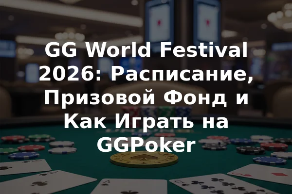 GG World Festival 2026: Расписание, Призовой Фонд и Как Играть на GGPoker
