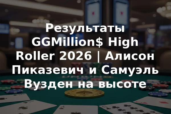 Результаты GGMillion$ High Roller 2026 | Алисон Пиказевич и Самуэль Вузден на высоте