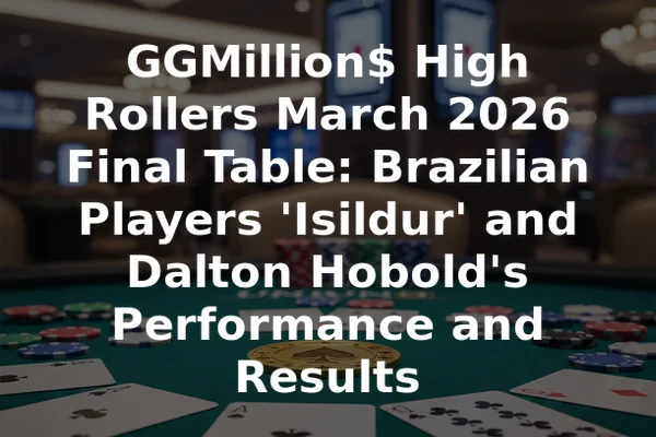 GGMillion$ High Rollers March 2026 Final Table: Brazilian Players 'Isildur' and Dalton Hobold's Performance and Results