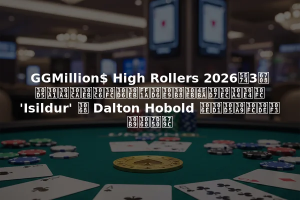 GGMillion$ High Rollers 2026年3月ファイナルテーブル：ブラジル人プレイヤー 'Isildur' と Dalton Hobold のパフォーマンスと結果