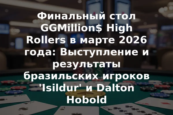 Финальный стол GGMillion$ High Rollers в марте 2026 года: Выступление и результаты бразильских игроков 'Isildur' и Dalton Hobold