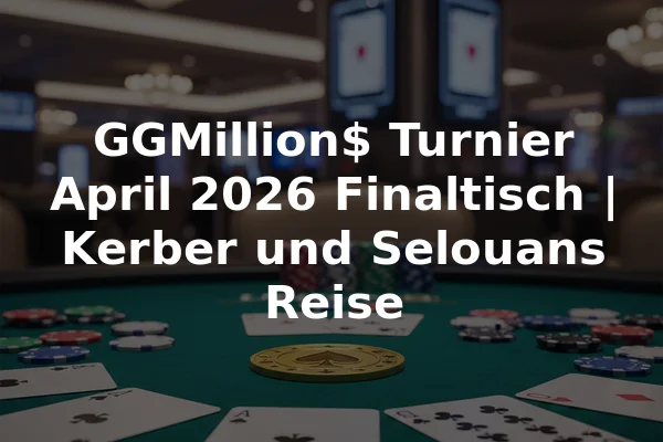 GGMillion$ Turnier April 2026 Finaltisch | Kerber und Selouans Reise