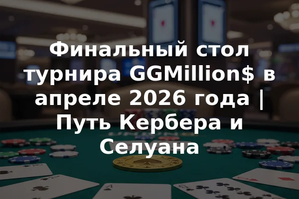 Финальный стол турнира GGMillion$ в апреле 2026 года | Путь Кербера и Селуана