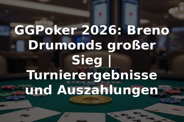 GGPoker 2026: Breno Drumonds großer Sieg | Turnierergebnisse und Auszahlungen