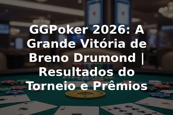 GGPoker 2026: A Grande Vitória de Breno Drumond | Resultados do Torneio e Prêmios