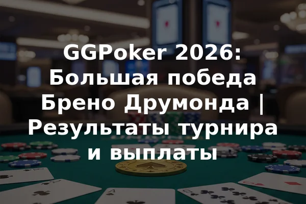 GGPoker 2026: Большая победа Брено Друмонда | Результаты турнира и выплаты