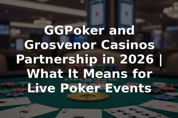 GGPoker and Grosvenor Casinos Partnership in 2026 | What It Means for Live Poker Events