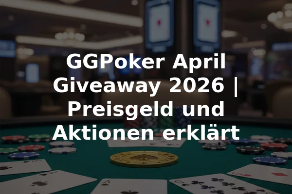 GGPoker April Giveaway 2026 | Preisgeld und Aktionen erklärt