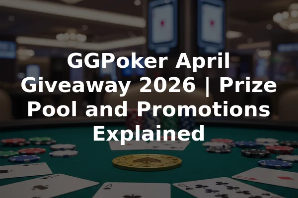 GGPoker April Giveaway 2026 | Prize Pool and Promotions Explained
