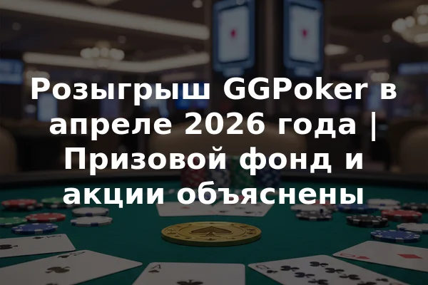 Розыгрыш GGPoker в апреле 2026 года | Призовой фонд и акции объяснены