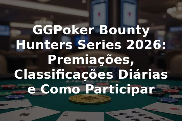 GGPoker Bounty Hunters Series 2026: Premiações, Classificações Diárias e Como Participar