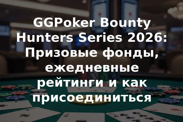 GGPoker Bounty Hunters Series 2026: Призовые фонды, ежедневные рейтинги и как присоединиться