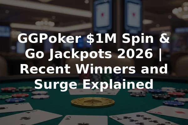 GGPoker $1M Spin & Go Jackpots 2026 | Recent Winners and Surge Explained