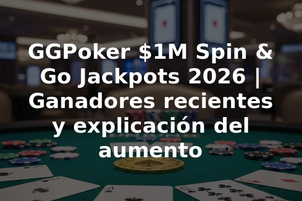 GGPoker $1M Spin & Go Jackpots 2026 | Ganadores recientes y explicación del aumento