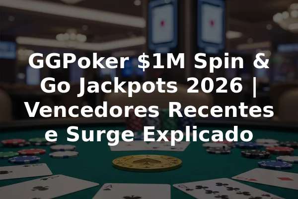 GGPoker $1M Spin & Go Jackpots 2026 | Vencedores Recentes e Surge Explicado
