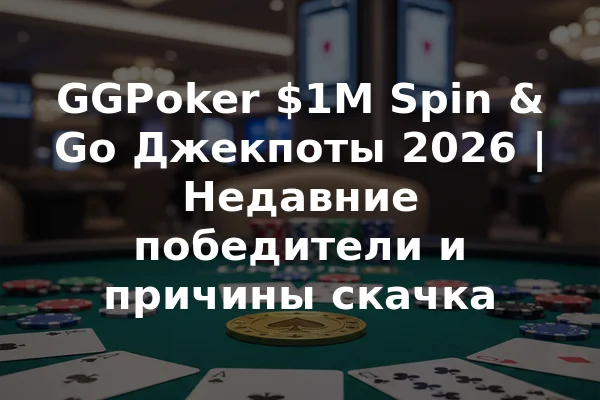 GGPoker $1M Spin & Go Джекпоты 2026 | Недавние победители и причины скачка