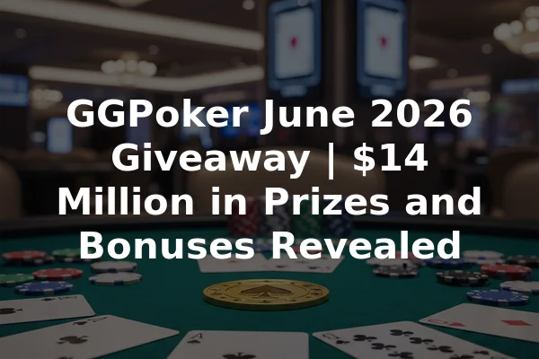 GGPoker June 2026 Giveaway | $14 Million in Prizes and Bonuses Revealed