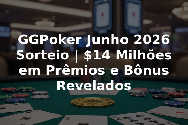 GGPoker Junho 2026 Sorteio | $14 Milhões em Prêmios e Bônus Revelados