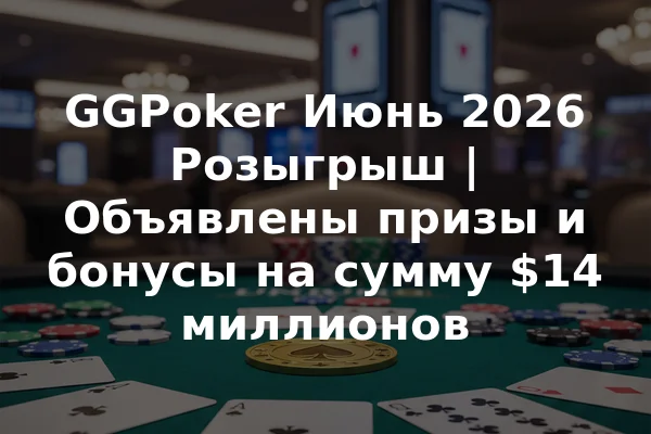 GGPoker Июнь 2026 Розыгрыш | Объявлены призы и бонусы на сумму $14 миллионов