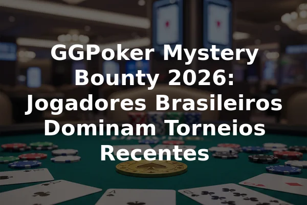 GGPoker Mystery Bounty 2026: Jogadores Brasileiros Dominam Torneios Recentes