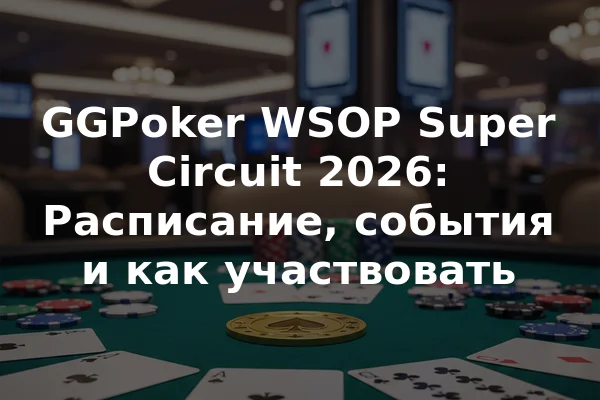 GGPoker WSOP Super Circuit 2026: Расписание, события и как участвовать
