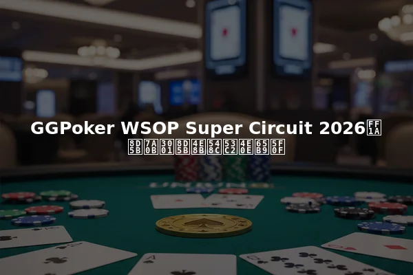 GGPoker WSOP Super Circuit 2026：赛程、赛事和参与方式