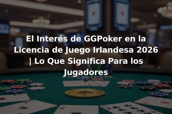El Interés de GGPoker en la Licencia de Juego Irlandesa 2026 | Lo Que Significa Para los Jugadores