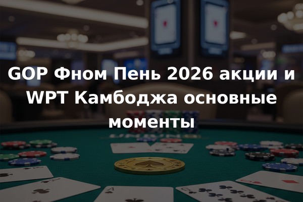 GOP Фном Пень 2026 акции и WPT Камбоджа основные моменты
