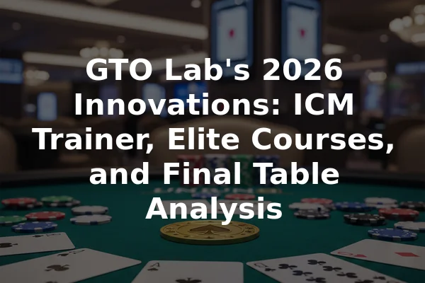 GTO Lab's 2026 Innovations: ICM Trainer, Elite Courses, and Final Table Analysis