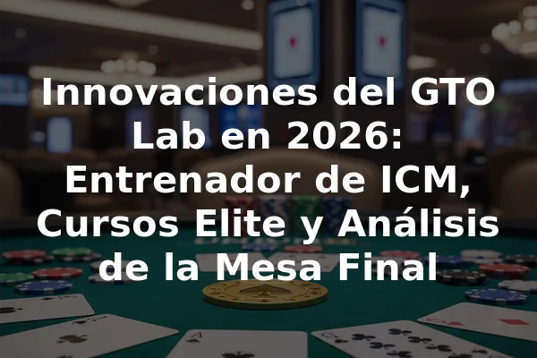 Innovaciones del GTO Lab en 2026: Entrenador de ICM, Cursos Elite y Análisis de la Mesa Final