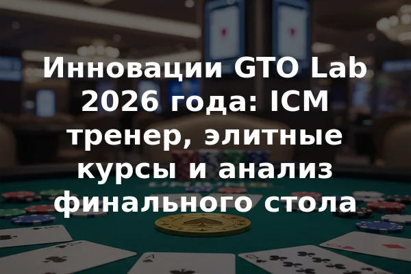 Инновации GTO Lab 2026 года: ICM тренер, элитные курсы и анализ финального стола