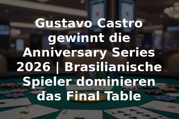 Gustavo Castro gewinnt die Anniversary Series 2026 | Brasilianische Spieler dominieren das Final Table