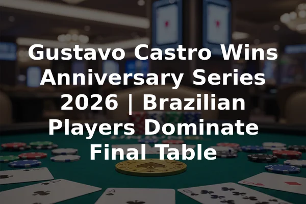 Gustavo Castro Wins Anniversary Series 2026 | Brazilian Players Dominate Final Table
