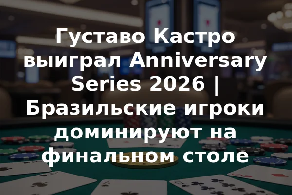 Густаво Кастро выиграл Anniversary Series 2026 | Бразильские игроки доминируют на финальном столе
