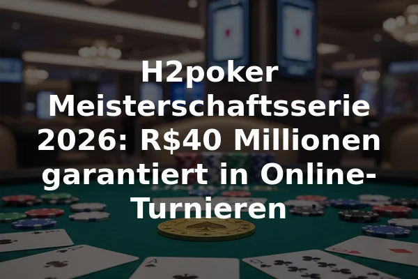 H2poker Meisterschaftsserie 2026: R$40 Millionen garantiert in Online-Turnieren