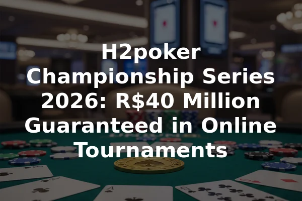 H2poker Championship Series 2026: R$40 Million Guaranteed in Online Tournaments