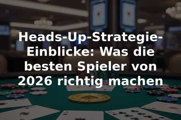 Heads-Up-Strategie-Einblicke: Was die besten Spieler von 2026 richtig machen