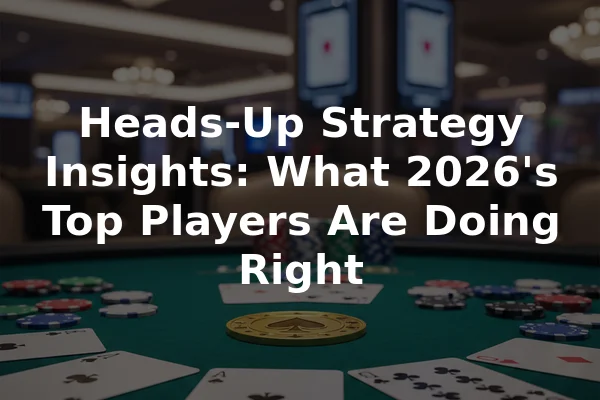 Heads-Up Strategy Insights: What 2026's Top Players Are Doing Right