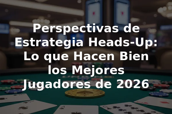 Perspectivas de Estrategia Heads-Up: Lo que Hacen Bien los Mejores Jugadores de 2026