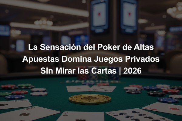 La Sensación del Poker de Altas Apuestas Domina Juegos Privados Sin Mirar las Cartas | 2026