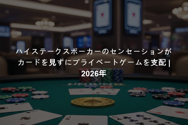 ハイステークスポーカーのセンセーションがカードを見ずにプライベートゲームを支配 | 2026年