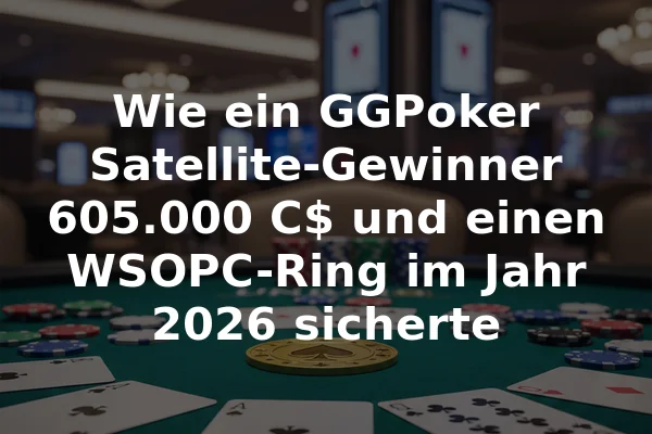 Wie ein GGPoker Satellite-Gewinner 605.000 C$ und einen WSOPC-Ring im Jahr 2026 sicherte