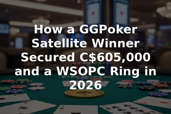 How a GGPoker Satellite Winner Secured C$605,000 and a WSOPC Ring in 2026
