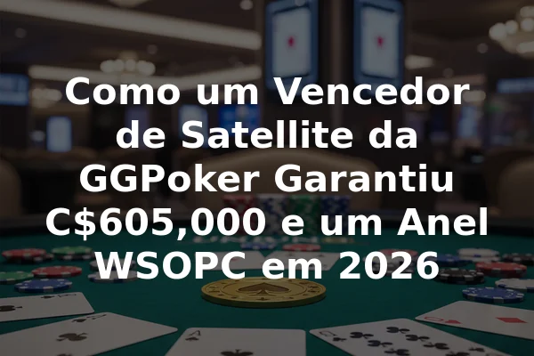 Como um Vencedor de Satellite da GGPoker Garantiu C$605,000 e um Anel WSOPC em 2026