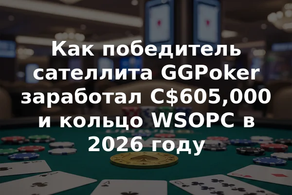 Как победитель сателлита GGPoker заработал C$605,000 и кольцо WSOPC в 2026 году