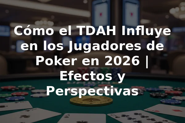 Cómo el TDAH Influye en los Jugadores de Poker en 2026 | Efectos y Perspectivas