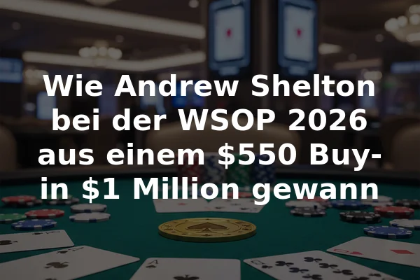 Wie Andrew Shelton bei der WSOP 2026 aus einem $550 Buy-in $1 Million gewann