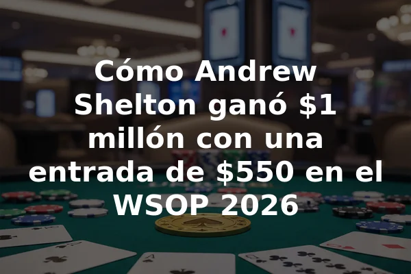 Cómo Andrew Shelton ganó $1 millón con una entrada de $550 en el WSOP 2026